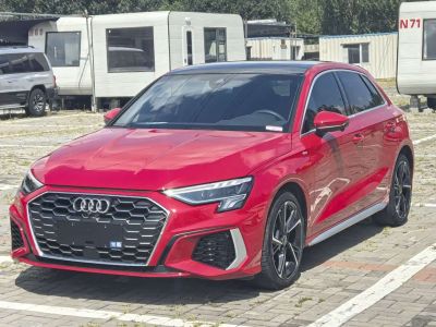 Audi A3, 2023 г., красный / фиолетовый, 5 000 км