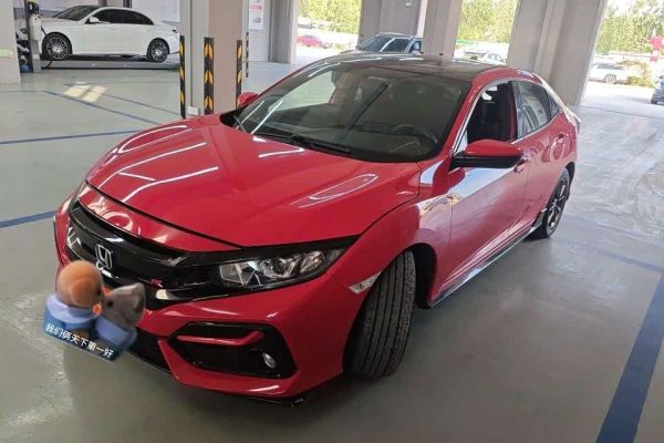 Honda Civic, 2021 г., красный / фиолетовый, 69 000 км