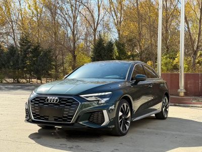 Audi A3, 2022 г., зелёный, 35 000 км